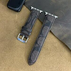 Luxury Style Leather‎ Fashion Apple Compatible Monogram Sport Replacement Band